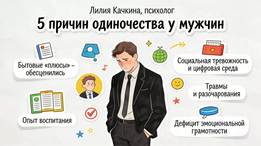 Одиночество в современном мире: 5 главных причин, почему мужчины остаются наедине с собой
